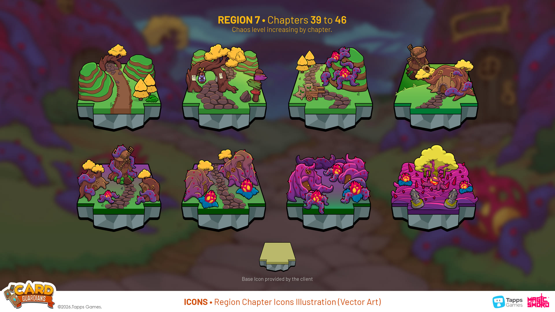 Chapter icons and UI art for Card Guardians by Magic Sword Studio for Tapps Games (2 of 4)
